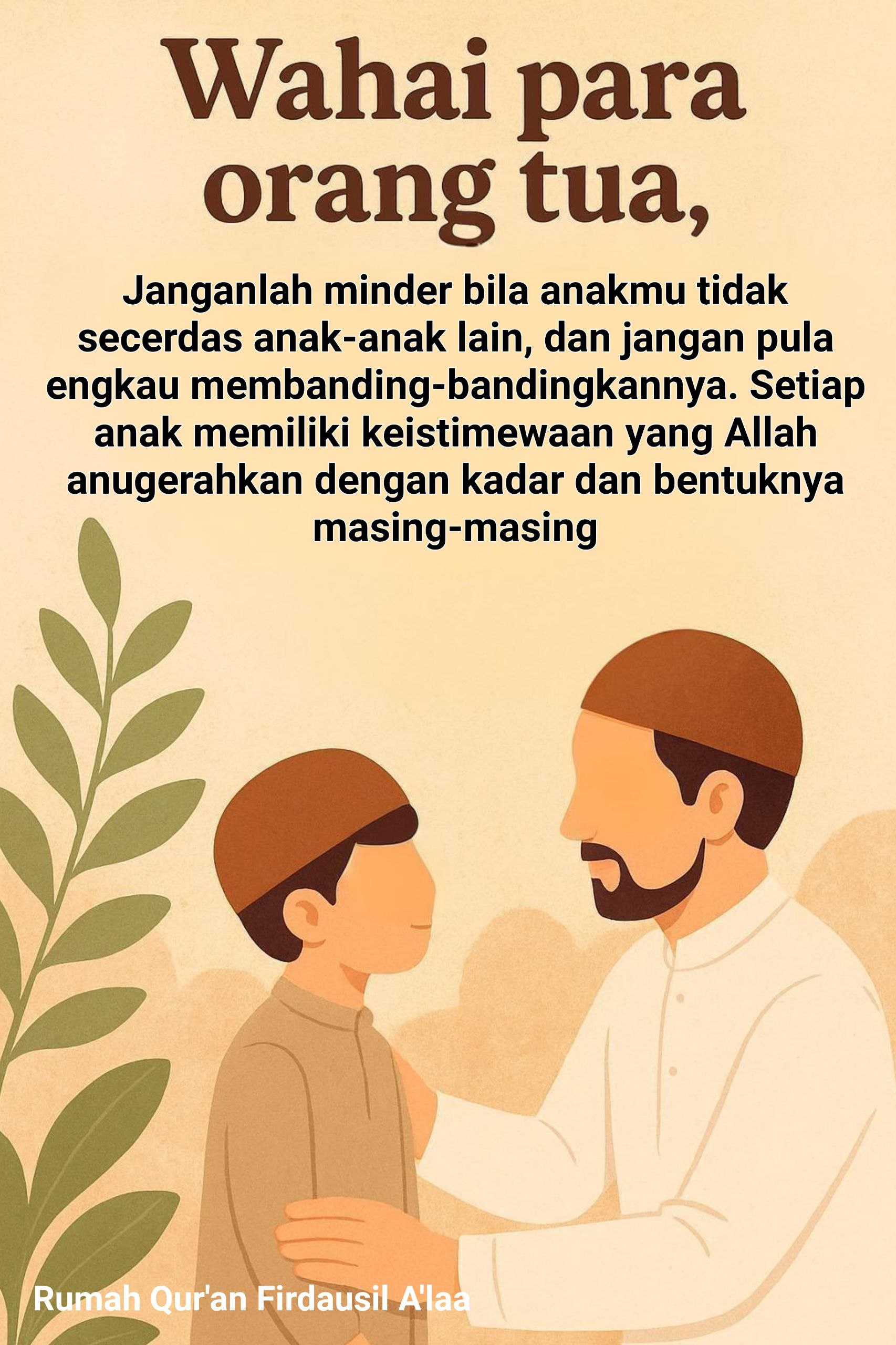 Jangan Minder dengan kondisi anakmu