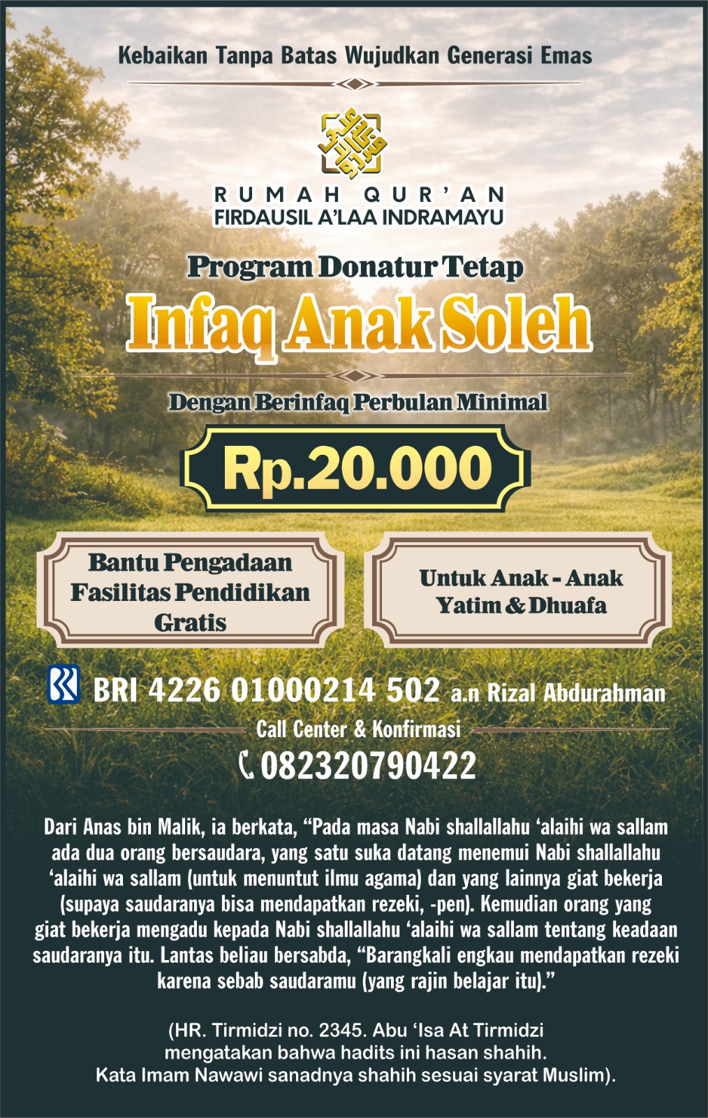 Program Donatur Tetap Infaq Anak Soleh